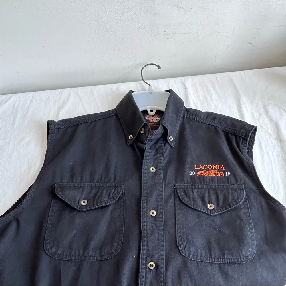 Vance Biker Wear Laconia 2015 Vest Button Down Shirt - Picture 6 of 13